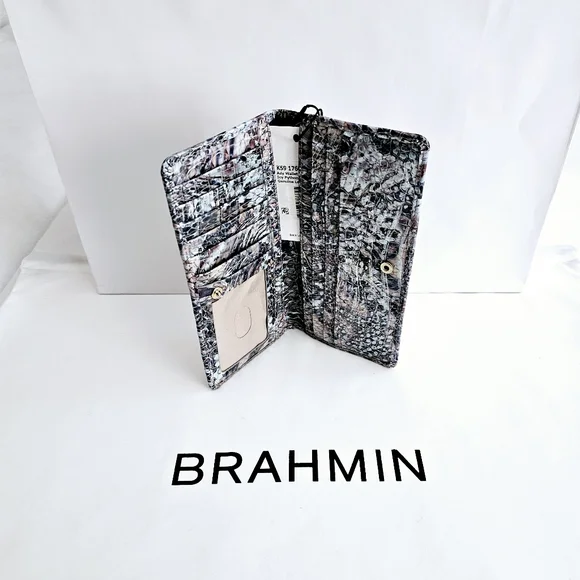 NWT Brahmin ICY PYTHON Ady Wallet
